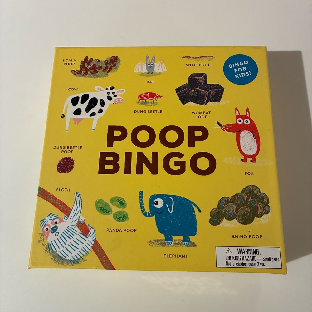 Kids' POOP BINGO Game — Like NEW